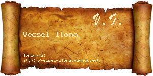Vecsei Ilona névjegykártya
