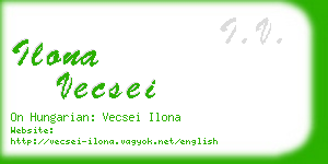 ilona vecsei business card